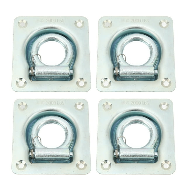4 Uds anillo de cuerda de remolque empotrado de acero inoxidable 2000lb fuerza de rotura máxima amarres de remolque para furgonetas remolques Jadeshay A