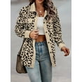 thumbnail image 5 of Leopard Print Shacket Jacket, Casual Button Front Turn Down Collar Long Sleeve Outerwear, Women's Clothing, 5 of 5