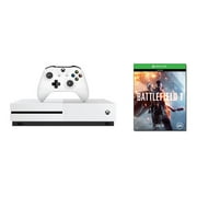 Angle View: Microsoft Xbox One S - Battlefield 1 Bundle - game console - 4K - HDR - 500 GB HDD - white