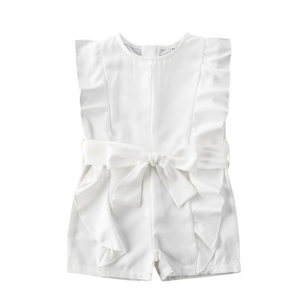 

Farrubbyine8 Toddler Kid Baby Girl Rompers Chiffon Jumpsuit Clothes Outfit