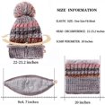 thumbnail image 4 of GRNSHTS Fleece Lined Winter Hats for Women Knit Beanie Hat Scarf Mask Set Warm Soft Slouchy Skull Cap with Pom Pom (Grey), 4 of 6