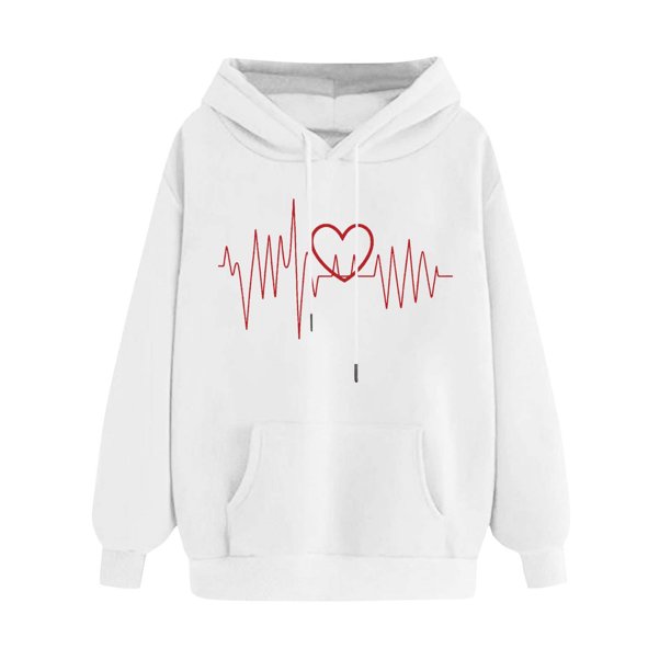 Fuera Del Hombro Manga Larga Tops para las Mujeres Impreso Sudadera con Capucha Cuello Redondo Sudadera Casual, Invierno Cálido Top para el Club de Trabajo Y el Uso Diario