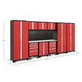 thumbnail image 4 of NewAge Products Bold Series Red 10 Piece Cabinet Set, Heavy Duty 24-Gauge Steel Garage Storage System, Slatwall / LED Lights Included, 4 of 5