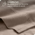thumbnail image 2 of Bare Home Flannel Sheet Set - 100% Cotton - Deep Pocket - Twin XL, Taupe, 3-Pieces, 2 of 7