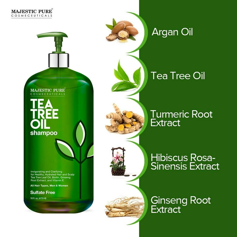 Majestic Pure Natural Tea Tree Shampoo - Safe for All Hair Majestic Pure Natural Tea Tree Shampoo - Safe for All Hair