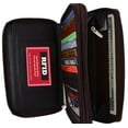 thumbnail image 5 of Genuine Leather Checkbook Secretary Wallet 2 Zipper Clutch Credit Card Organizer, 5 of 7
