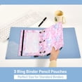 thumbnail image 5 of Pink Petal Pattern 9.8x7.1in Water Resistant Binder Pouch, 3-Ring Compatible, Transparent Front, 5 of 6