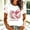 A1-White, variant on Weikingp Breast Cancer Shirts for Women Short Sleeve Casual Tops Cute Love Heart Ribbon Graphic Print Tee Vintage Floral T Shirt Baseball Shirt Going Out Tops Black L