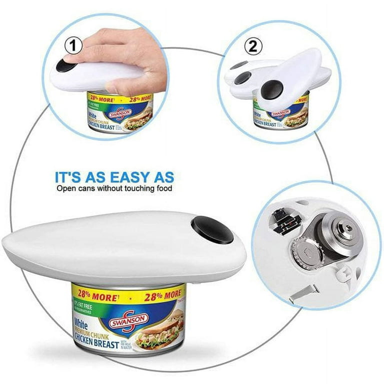 Electric Can Opener Automatic Tin Cordless One Touch No Sharp