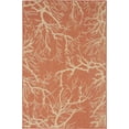 thumbnail image 1 of Unique Loom Botanical Collection Abstract Pictorial Transitional Indoor and Outdoor Flatweave Area Rug, 4 x 6 Feet, Terracotta/Beige, 1 of 2