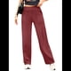 thumbnail image 5 of Pantalones de Yoga para Mujer, de Pierna , con Bolsillos, Cintura Alta, Elásticos, Informales, Deportivos. Vino Tinto XL, 5 of 10