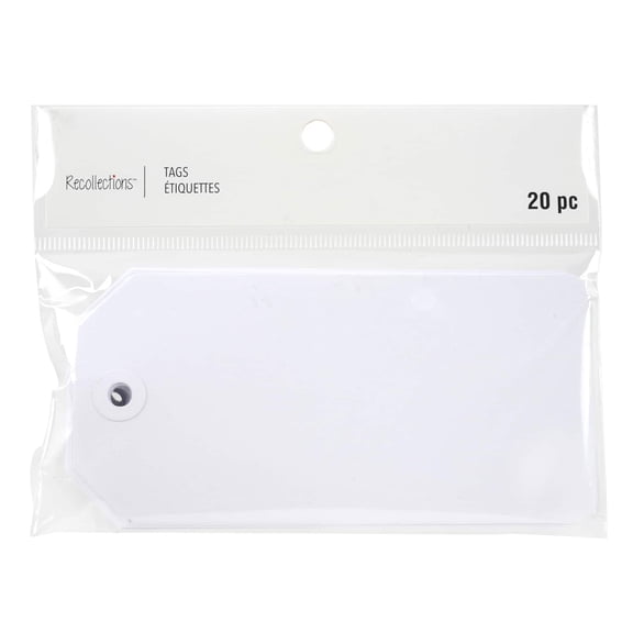 Recollections Large White Tags, 12 Packs: 12 ct. (240 total)