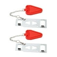thumbnail image 3 of 2Pcs Portable Door Locker Red PP Stainless Iron Easy Installation Compact Light Door Locker for Hotel Travel Security, 3 of 14