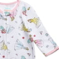 thumbnail image 6 of Disney Princess Baby Girls' 2-Pack Footed Sleep N' Play Coveralls Princess Pink White, 6 of 7