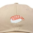 thumbnail image 2 of Dalix Shrimp Nigiri Embroidered Sushi Cotton Dad Hat Baseball Cap Adjustable Womens in Khaki, 2 of 5