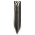thumbnail image 1 of LELINTA Women 26" Long Straight Full Head Clip in Synthetic Hair Extentions 8 Piece 18 Clips  Black Brown Blonde, 1 of 3