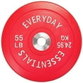 thumbnail image 1 of Everyday Essentials Color Coded Olympic Bumper Plate Weight Plate with Steel Hub, 55 Lbs. (Single Plate), 1 of 7