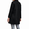 thumbnail image 4 of Women'S Outerwear Fashion Autumn Casual Button Windbreaker Winter Clothing with Pockets Black L, 4 of 6