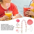thumbnail image 3 of JUEGO DE DELECIÓN DE TAZAS PARA ACESORIOS DE TAZAS, Que incluye 7 Accesorios para Tazas, Lindo Colgante de Bola de Felpa y Llavero de Flor, Cubierta de Pajita, 3 of 7