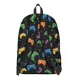 thumbnail image 3 of Game Controller Black Pattern Backpack for School, Cute School Bag with Adjustable Shoulder Straps and Padded Back, 15.7"x11.8"x5.5", 3 of 5