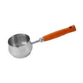 thumbnail image 3 of Fiocias Mini Hot Oil Pan Butter Melting Pot Cooking Multiuse Stainless Steel Egg Skillet Wood Handle 22.5cm, 3 of 9