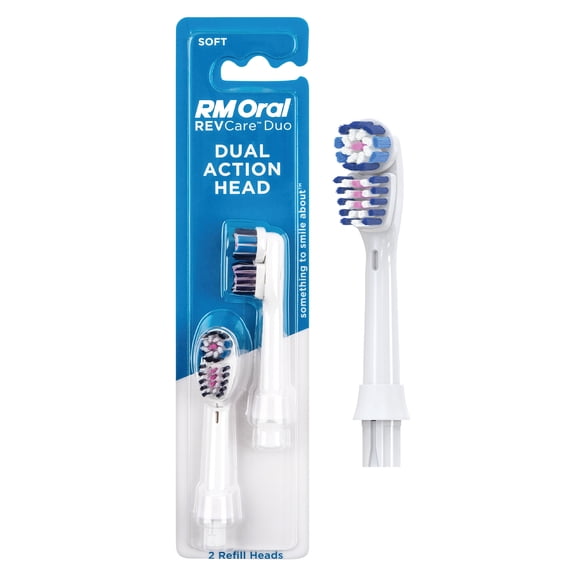 2CT RM Oral REVCare Duo Powered Toothbrush Refills – Soft