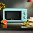thumbnail image 3 of Costway Retro Countertop Microwave Oven 0.7 Cubic Feet 700W Rotary Control Mint Green, 3 of 12