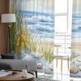 thumbnail image 4 of Coastal Birds Sheer Curtains 72 Inches Long 2 Panels Set, Window Sheer Curtains for Living Room/Bedroom, Blue Sky Heron Seabird Tropical Beach Light Filtering Rod Pocket Curtain 52'' x 72'' x 2, 4 of 7