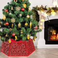thumbnail image 1 of Teissuly Christmas Tree Collars 23.6 Inch Sequin Tree Skirt Glitter Xmas Tree Ring Double-Layer Velvet Tree Skirt Collar Tree Base Cover For Christmas Halloween Party Teissuly WER202310162461, 1 of 8