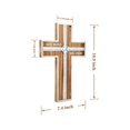 thumbnail image 2 of Cruz de Pared de Madera OKSQW 28x19 cm Decoración Rústica Vintage, 2 of 7