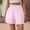 Pink, variant on YANGXINX Women's Summer Shorts High Waist Striped Lace Trim Casual Beach Wide Leg Short Pants with Pockets Stylish Lightweight
