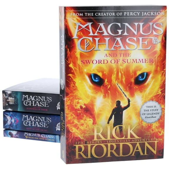 Rick Riordan Magnus Chase Series 4 Books Collection Set - Ages 9- 11 - Paperback