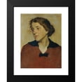 thumbnail image 2 of Josef Wawra 14x18 Black Modern Framed Museum Art Print Titled - Women's Portrait with Red Sweater (1925-1930), 2 of 5