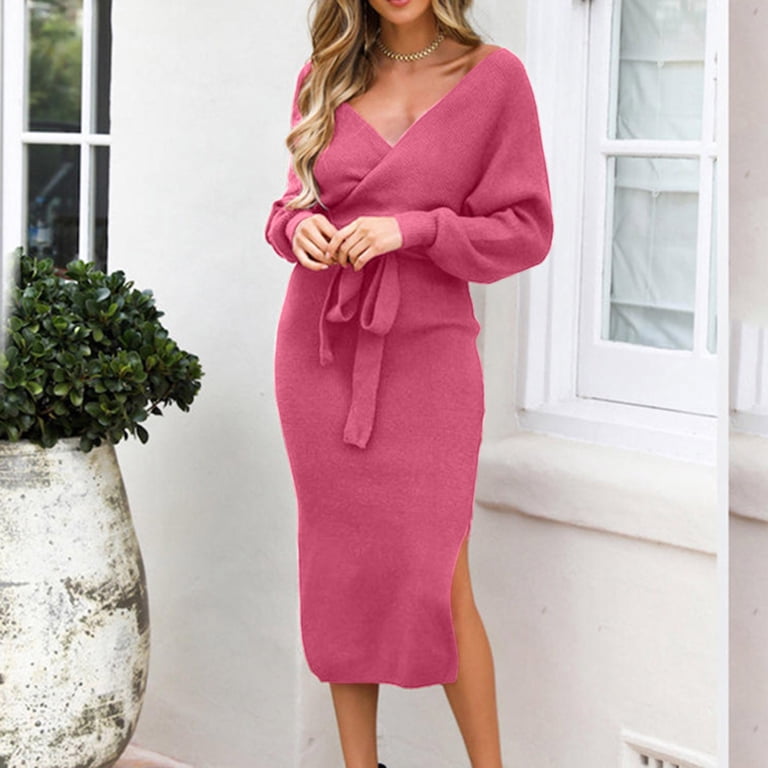 navy blue dress for baby girl Warm Winter Pink Sweet Elegant Dress Women Lace Korean Style Party Mini  Dress main image 0
