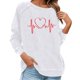 thumbnail image 1 of Gibobby Sudadera de mujer Sudadera para mujer linda camisa de otoño con cuello redondo(Blanco,XL), 1 of 4