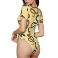 thumbnail image 3 of Naloa Various Snake Women's Short-Sleeved Onesie, One-Piece Swimsuit for Parties, dates, clubs - XX-Large, 3 of 9