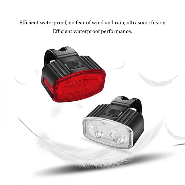 Bike Rear Light Seatpost Taillight Cycling Handlebar LED Headlight USB Charger Long Endurance Multiple Modes Riding Red and White Light