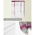thumbnail image 5 of Rose Red Coastal Tie Up Curtains for Kitchen Bathroom Bedroom Windows 63 Inch Length,Spring Summer Ocean Beach Nautical Sea Wave Balloon Drape Curtains Shade Rod Pocket Drapery Curtain Panel,52"x45", 5 of 7