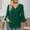 Green, variant on Pleated 3/4 Sleeve Glitter Corset Top Sequined V Neck Shirt Elegant And Fashionable Top ‌Fashion Tops For Women