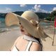 thumbnail image 3 of Sombrero de Paja Plegable CHAO Sombrero de Ala Ancha con Lazo Grande y Protección UV, 3 of 5
