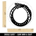 thumbnail image 2 of Ouroboros Serpent Snake Eating Tail Ring Circle Self-Inking Rubber Stamp Ink Stamper - Green Ink - Mini 1/2 Inch, 2 of 7