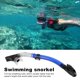 thumbnail image 2 of Snorkel de buceo completamente seco ANGGREK tubo de esnórquel blando de PVC naranja azul oscuro negro, 2 of 8