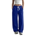thumbnail image 1 of LLYWEY Pantalones Deportivos para Mujer con Cordón - Casuales de Poner, Cintura Elástica, Color Sólido, Pierna Recta, Sudaderas de Otoño con Bolsillos, S, 1 of 8