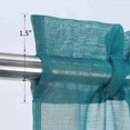 thumbnail image 4 of 2 Pcs Sheer Tier Curtains Linen Textured Semi Sheer Drapes Kitchen Café Rod Pocket Voile Curtain, 4 of 7
