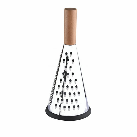 ACDANC Shaver,Grater,Multifunctional Wiper For Home Cheese Grater Wooden Handle Vegetable Grater Kitchen Three Sided Conical Planer,a Grater,Silver