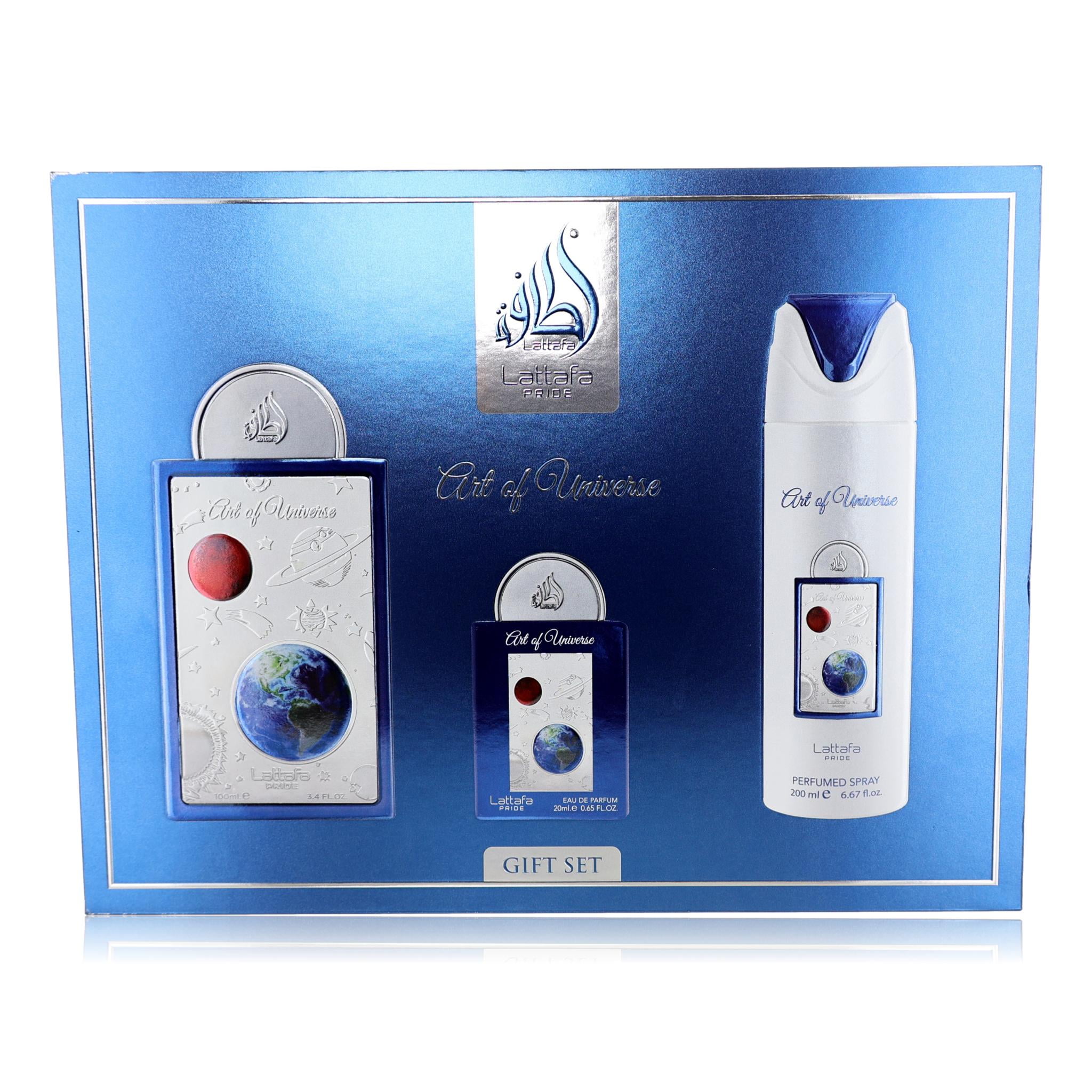 Lattafa Art of Universe Unisex Gift Set, 3 Pieces Including 3.4 oz