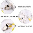 thumbnail image 2 of Stainless Steel Sports Referee Whistle Metal Whistle Referee Football Whistle For Survival Teachers Football Basketball Soccer Sports Safety (silver), 2 of 5