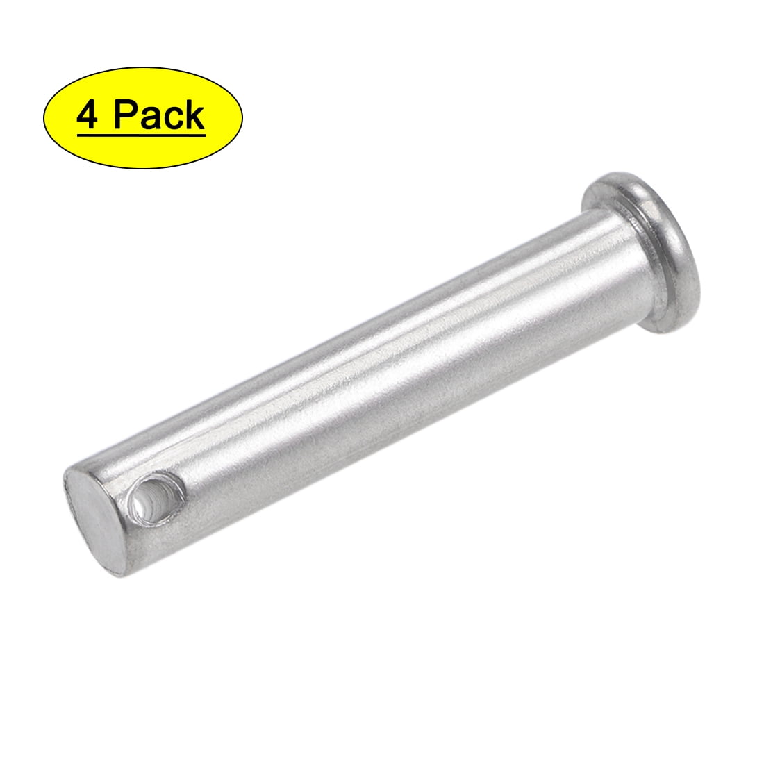 uxcell Single Hole Clevis Pins 3mm X 10mm Flat Head 304 Stainless Steel Link Hinge Pin 4Pcs 