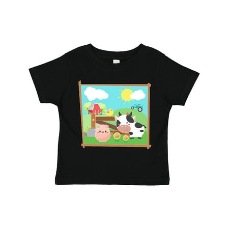 

Inktastic Farm Animals with Cow Chick and Pig Gift Toddler Boy or Toddler Girl T-Shirt