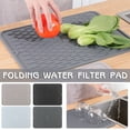thumbnail image 1 of Xihbxyly Tapete para Secar Platos, Protector Antideslizante para Encimera, Tamaño Grande (40 X 30 Cm), Secado Rápido con Diseño En Relieve, Tapete Multiusos para Fregadero de Cocina, Incluye Cepillo, 1 of 3